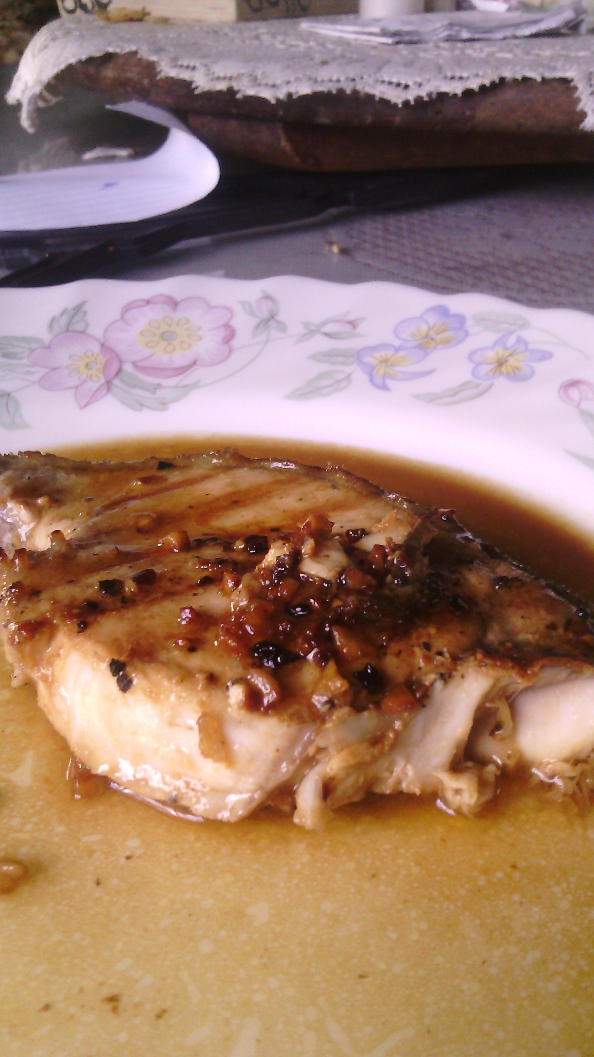 Buttered blue marlin. The best with main it na kanin