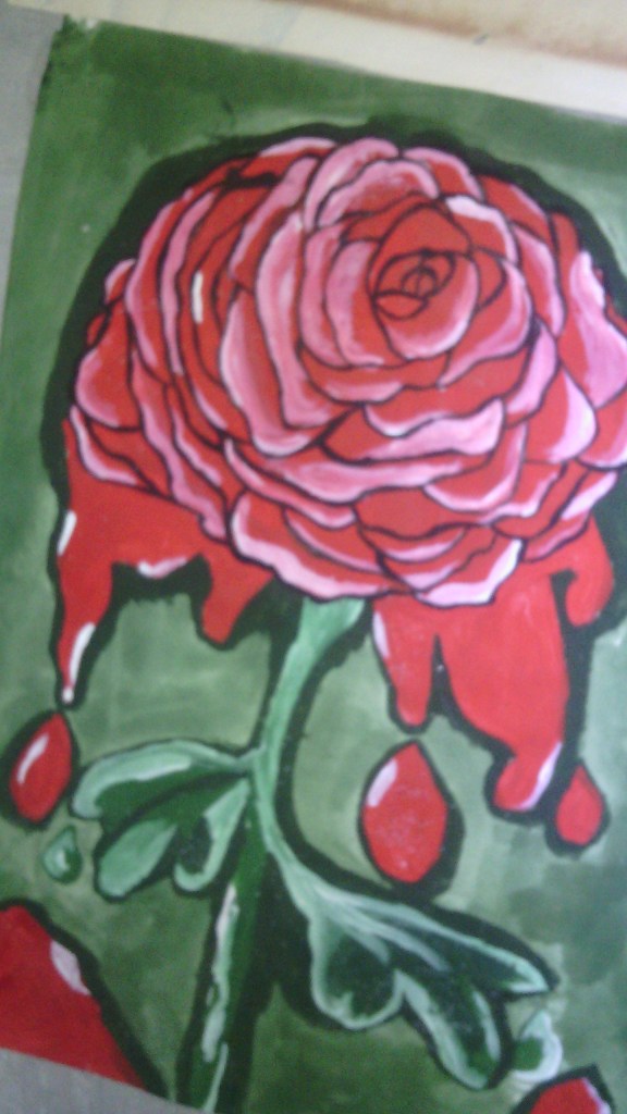 Wallflower. My only surviving highschool painting. :) 
